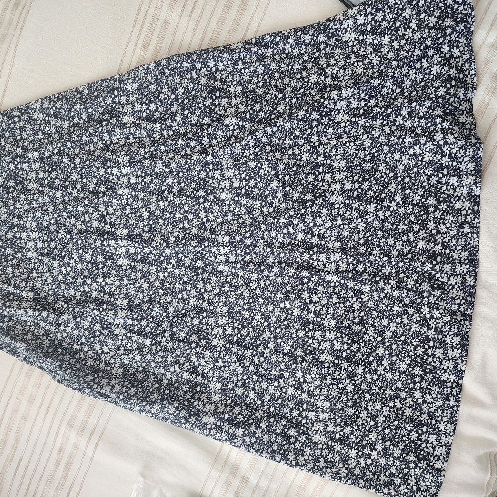 Floral Black and White Women's Skirt